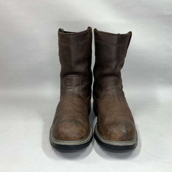 Wolverine Floorhand Boots Men's Size 12 Brown Leather 10” Waterproof Wellington - Picture 2 of 10